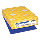 Neenah Paper WAU21911 Color Cardstock, 65 lb Cover Weight, 8.5 x 11, Blast-Off Blue, 250/Pack