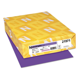 Neenah Paper WAU21971 Colored Card Stock, 65lb, 8 1/2 X 11, Gravity Grape, 250 Sheets
