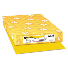Neenah Paper WAU22533 Color Paper, 24lb, 11 X 17, Solar Yellow, 500 Sheets