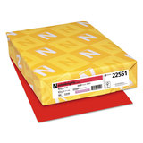 WAUSAU PAPERS WAU22551 Color Paper, 24lb, 8 1/2 X 11, Re-Entry Red, 500 Sheets