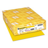 Astrobrights WAU22591 Color Paper, 24 lb Bond Weight, 8.5 x 11, Sunburst Yellow, 500/Ream