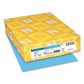 WAUSAU PAPERS WAU22721 Color Cardstock, 65 lb Cover Weight, 8.5 x 11, Lunar Blue, 250/Pack