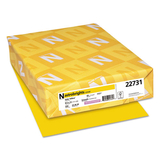 WAUSAU PAPERS WAU22731 Colored Card Stock, 65lb, 8 1/2 X 11, Solar Yellow, 250 Sheets