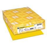 Neenah Paper WAU22791 Color Cardstock, 65 lb Cover Weight, 8.5 x 11, Sunburst Yellow, 250/Pack