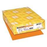 Neenah Paper WAU26721 Exact Brights Paper, 8 1/2 X 11, Bright Orange, 50lb, 500 Sheets