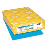 Neenah Paper WAU26781 Exact Brights Paper, 8 1/2 X 11, Bright Blue, 50lb, 500 Sheets