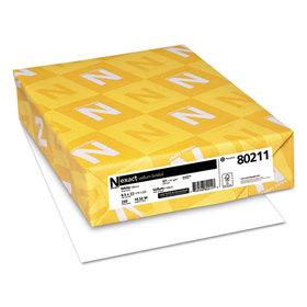 Neenah Paper WAU80211 Exact Vellum Bristol Cover Stock, 67lb, 94 Bright, 8 1/2 X 11, White, 250 Sheets