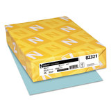 WAUSAU PAPERS WAU82321 Exact Vellum Bristol Cover Stock, 67lb, 8 1/2 X 11, Blue, 250 Sheets