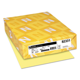 WAUSAU PAPERS WAU82331 Exact Vellum Bristol Cover Stock, 67lb, 8 1/2 X 11, Yellow, 250 Sheets
