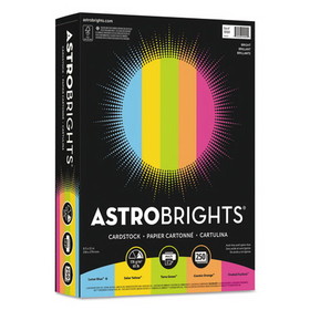 Astrobrights WAU99904 Color Cardstock -"Bright" Assortment, 65 lb Cover Weight, 8.5 x 11, Assorted, 250/Pack