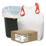 WEBSTER INDUSTRIES WBI1DK200 Heavy-Duty Trash Bags, 13gal, .9mil, 24.5 X 27 3/8, White, 200/box