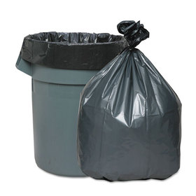 WEBSTER INDUSTRIES WBIPLA5525 Can Liners, 60 gal, 1.55 mil, 39" x 56", Gray, 5 Bags/Roll, 5 Rolls/Carton