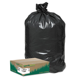 Earthsense WBIRNW1TL80 Recycled Large Trash And Yard Bags, 33gal, .9mil, 32.5 X 40, Black, 80/carton