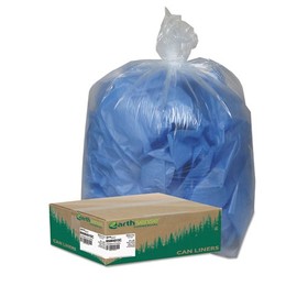 Earthsense WBIRNW4015C Clear Recycled Can Liners, 31-33gal, 1.25mil, Clear, 100/carton