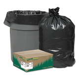 Earthsense WBIRNW4850 Recycled Can Liners, 40-45gal, 1.25mil, 40 X 46, Black, 100/carton