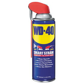 WD-40 WDC 490057 Smart Straw Spray Lubricant, 12 oz Aerosol Can, 12/Carton