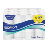 Windsoft WIN12216 Premium Kitchen Roll Towels, 2-Ply, 11 x 6, White, 110/Roll, 12 Rolls/Carton