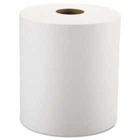 Windsoft WIN12906 Hardwound Roll Towels, 8 x 800 ft, White, 6 Rolls/Carton