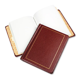 ACCO BRANDS WLJ039611 Looseleaf Minute Book, Red Leather-Like Cover, 250 Unruled Pages, 8 1/2 X 11