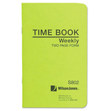 Wilson Jones WLJS802 Foreman's Time Book, Week Ending, 4-1/8 X 6-3/4, 36-Page Book