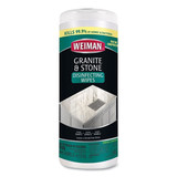 WEIMAN WMN54A Granite and Stone Disinfectant Wipes, Spring Garden Scent, 7 x 8, 30/Canister, 6 Canisters/Carton