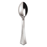 WNA WNA620155 Heavyweight Plastic Spoons, Silver, 6 1/4
