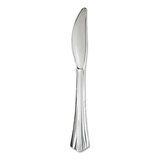 WNA WNA630155 Heavyweight Plastic Knives, Silver, 7 1/2