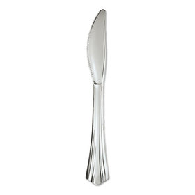 WNA WNA630155 Heavyweight Plastic Knives, Silver, 7 1/2", Reflections Design, 600/carton