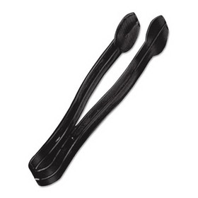 WNA WNAA7TSBL Plastic Tongs, 9 Inches, Black, 48/Case