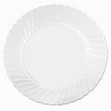 WNA WNA CW10144 Classicware Plates, Plastic, 10.25 in, Clear, 18/Bag, 8 Bag/Carton