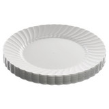 WNA WNA RSCW91512W Classicware Plastic Dinnerware, Plates, Plastic, White, 9in, 12/Bag, 15/Carton