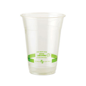 World Centric WORCPCS16 PLA Clear Cold Cups, 16 oz, Clear, 1,000/Carton
