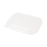 World Centric WORCTLCS3 PLA Lids for Fiber Containers, 8.8 x 6.9 x 0.8, Clear, Plastic, 400/Carton