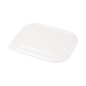 World Centric WORCTLCS3 PLA Lids for Fiber Containers, 8.8 x 6.9 x 0.8, Clear, Plastic, 400/Carton
