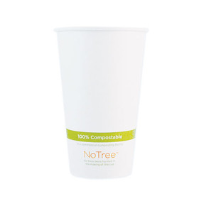 World Centric WORCUSU20 NoTree Paper Hot Cups, 20 oz, Natural, 1,000/Carton