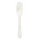 World Centric WORFOPS6 TPLA Compostable Cutlery, Fork, 6.3", White, 1,000/Carton, Price/CT