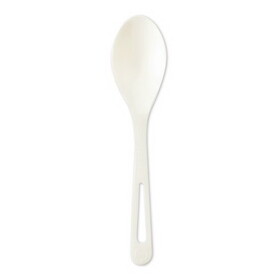 World Centric WORSPPS6 TPLA Compostable Cutlery, Spoon, 6", White, 1,000/Carton