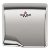 WORLD DRYER WRLL973A SLIMdri Hand Dryer, 110-240 V, 13.87 x 13 x 7, Brushed Stainless Steel