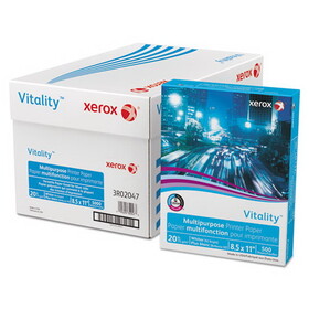 Xerox XER3R02047RM Vitality Multipurpose Printer Paper, 8 1/2 X 11, White, 500 Sheets/rm