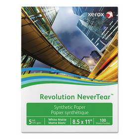 xerox XER3R20172 Revolution NeverTear, 5 mil, 8.5 x 11, Smooth White, 100 Sheets/Ream, 5 Reams/Carton