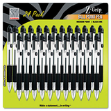 Zebra ZEB12221 Z-Grip Retractable Ballpoint Pen, Black Ink, Medium, 24/pack