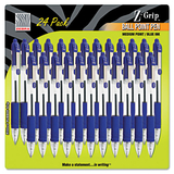 Zebra ZEB12225 Z-Grip Retractable Ballpoint Pen, Blue Ink, Medium, 24/pack