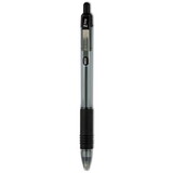 Zebra Pen ZEB22210 Z-Grip Ballpoint Pen, Retractable, Medium 1 mm, Black Ink, Clear/Black Barrel, 12/Pack