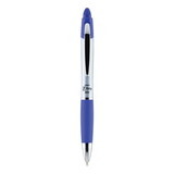 Zebra Pen ZEB22420 Z-Grip MAX Ballpoint Pen, Retractable, Medium 1 mm, Blue Ink, Silver/Blue Barrel, 12/Pack