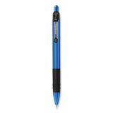 Zebra ZEB27020 Z-Grip Metal Ballpoint Pen, Retractable, Medium 1 mm, Blue Ink, Blue Barrel, Dozen