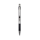 Zebra Pen ZEB41311 G-301 Gel Pen, Retractable, Medium 0.7 mm, Black Ink, Stainless Steel/Black Barrel