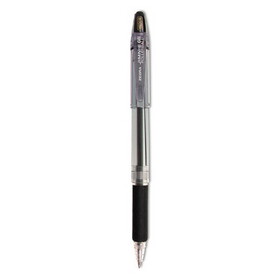 Zebra Pen ZEB44110 Jimnie Gel Pen, Stick, Medium 0.7 mm, Black Ink, Clear/Black Barrel, 12/Pack