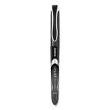 Zebra ZEB44410 Liquid Ink Roller Ball Pen, Stick, Extra-Fine 0.5 mm, Black Ink, Black/Silver Barrel, 12/Pack