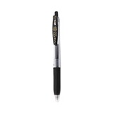 Zebra ZEB48710 Sarasa Clip Gel Pen, Retractable, Medium 0.7 mm, Black Ink, Clear Barrel, Dozen