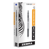 Zebra ZEB48720 Sarasa Clip Gel Pen, Retractable, Medium 0.7 mm, Blue Ink, Clear Barrel, Dozen